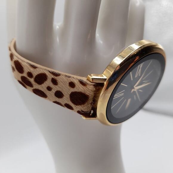 Chico's Animal Print Black Face Watch, Calf Skin Band, Needs Battery, 9 1/2 Inch - Picture 4 of 12